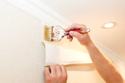 Pose de papier peint à Brains — revêtements muraux et toiles de verre